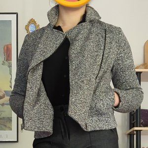Super Soft Asymmetrical Zip Moto Jacket, Cozy Warm Chic - Banana Republic, Small